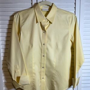 Liz Claiborne Yellow Petite Dress Shirt